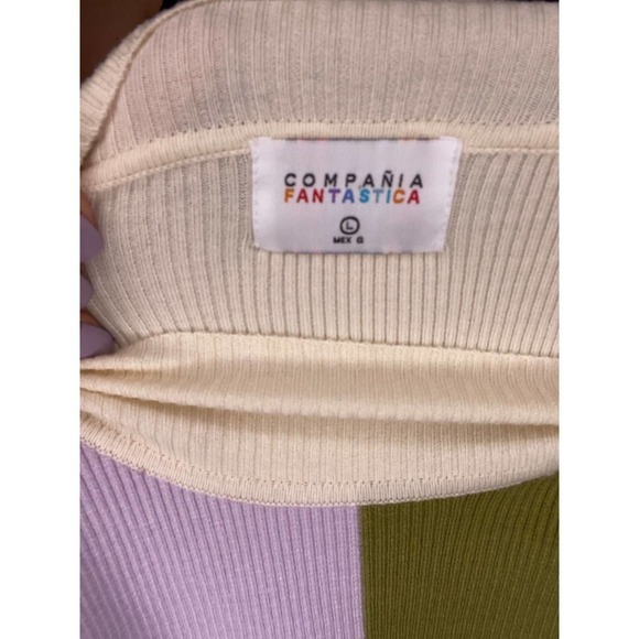 Compania Fantastica Striped Turtleneck Sweater Large - Picture 7 of 7